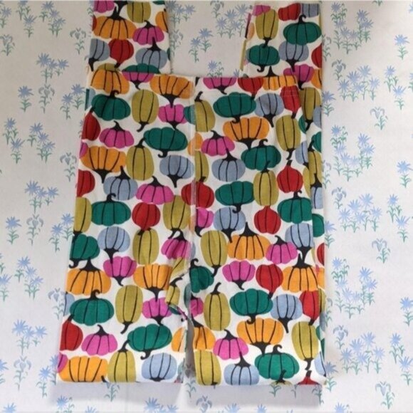 Hanna Andersson Colorful Pumpkins Kid's Pajamas 12 Organic Cotton Long Johns - Picture 5 of 6